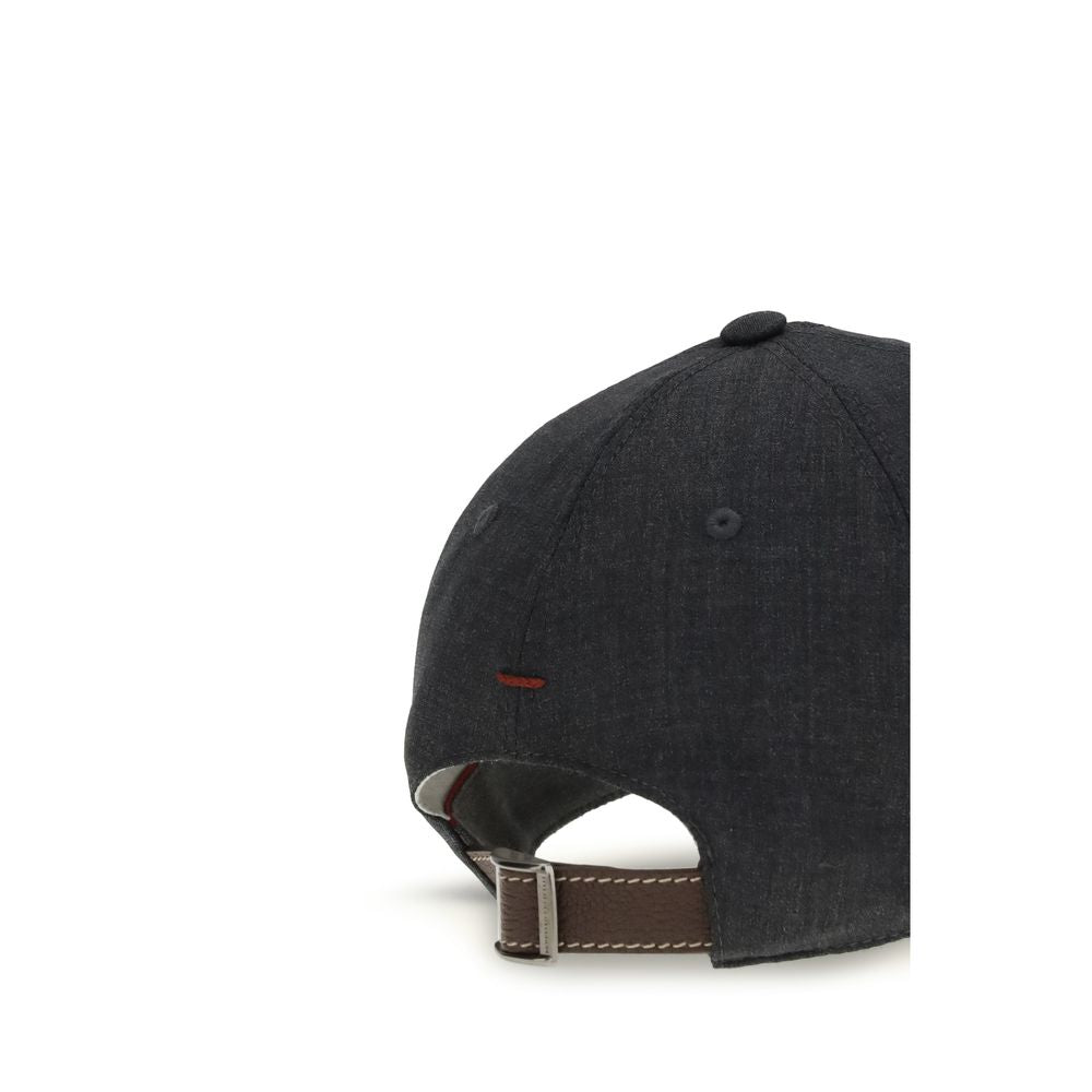 Brunello Cucinelli Gray Cotton Cap (Baseball Hat) | Regal Royce