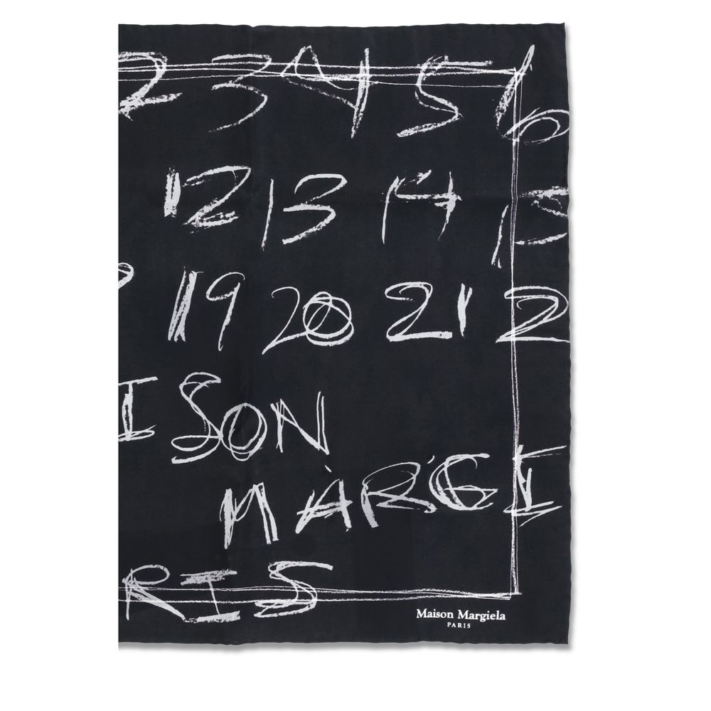 Margiela Black Silk Scarf | Regal Royce