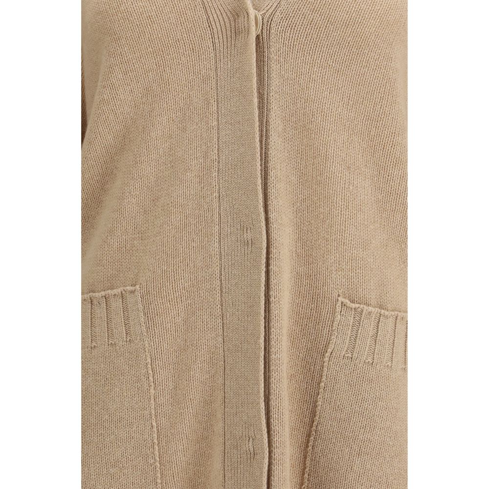 Fabiana Filippi Beige Fleece Wool Cardigan | Regal Royce