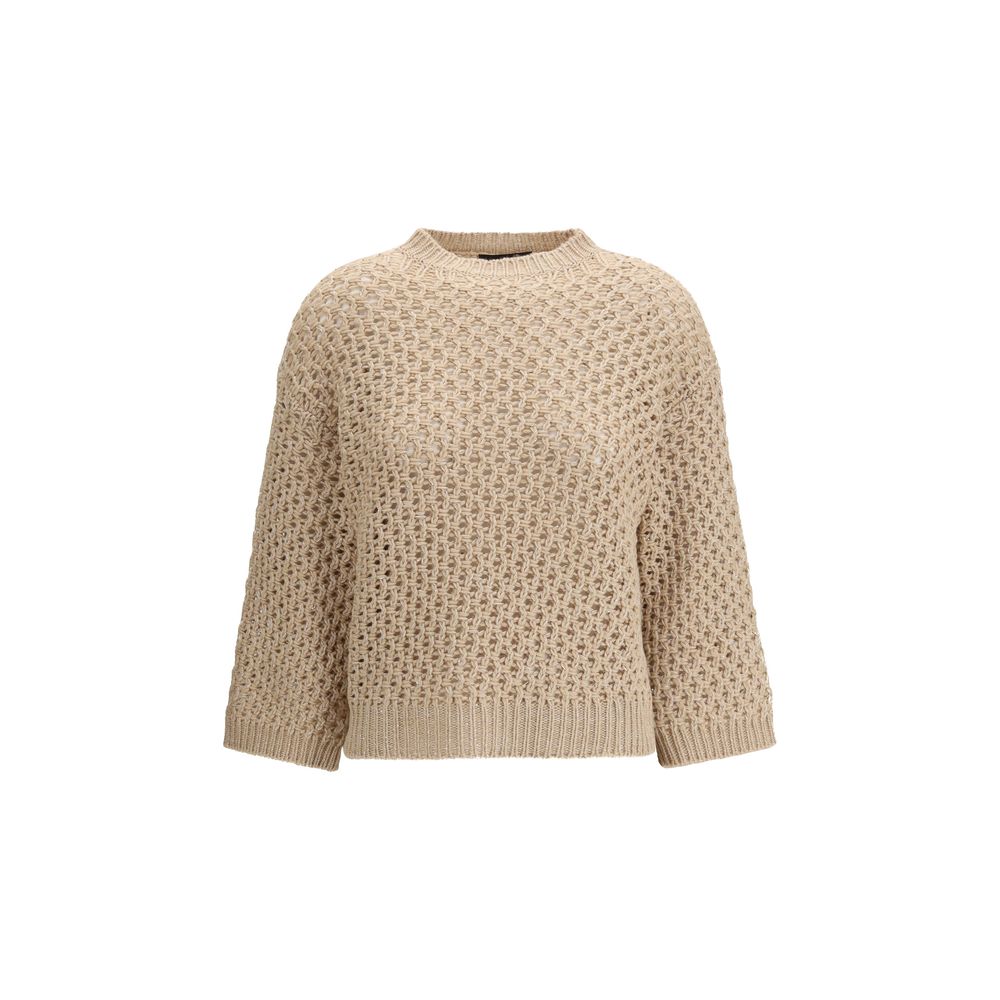 Fabiana Filippi Beige Fleece Wool Sweatshirt | Regal Royce