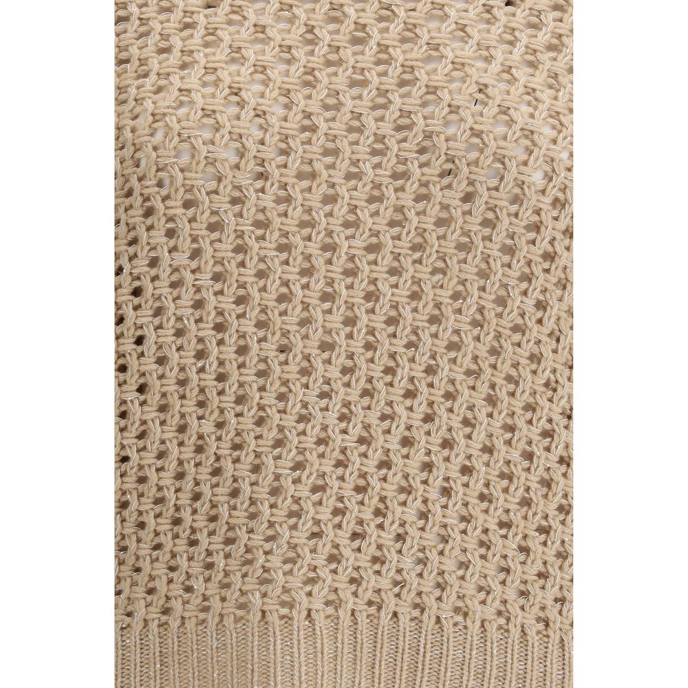 Fabiana Filippi Beige Fleece Wool Sweatshirt | Regal Royce