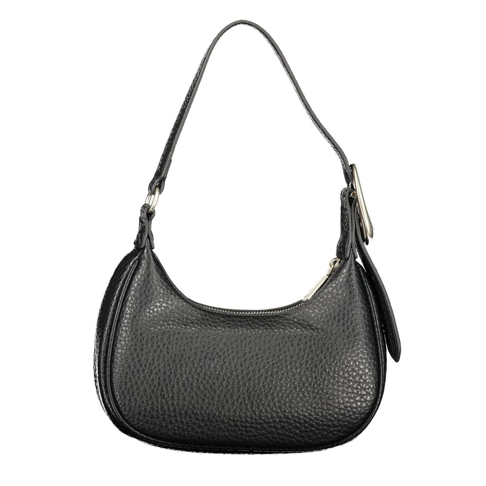 Mario Valentino Black Polyurethane Women Shoulder Bag | Regal Royce