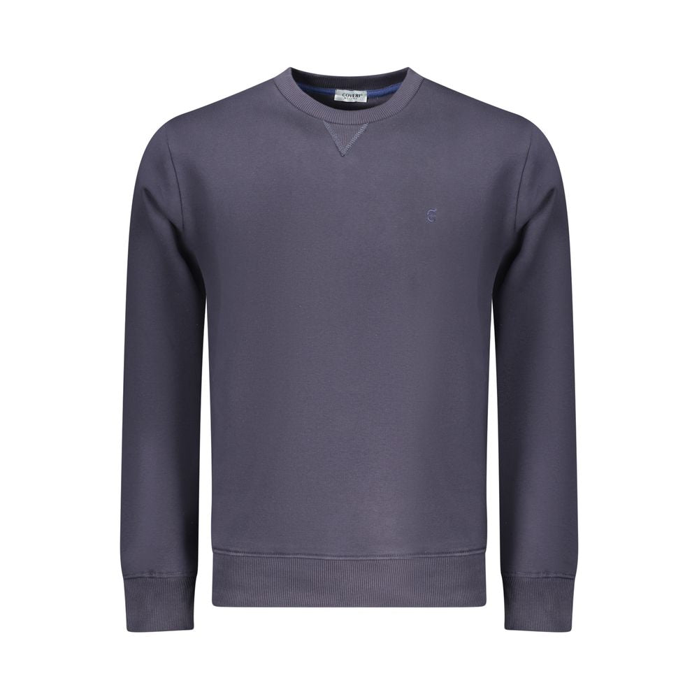 Coveri Moving Blue Cotton Men Sweatshirt | Regal Royce