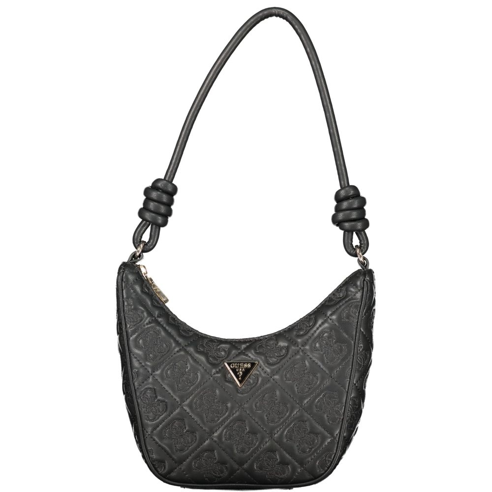 Guess Jeans Black Polyurethane Women Handbag | Regal Royce