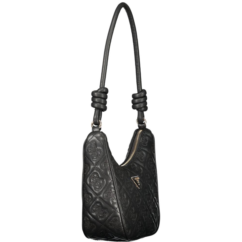 Guess Jeans Black Polyurethane Women Handbag | Regal Royce