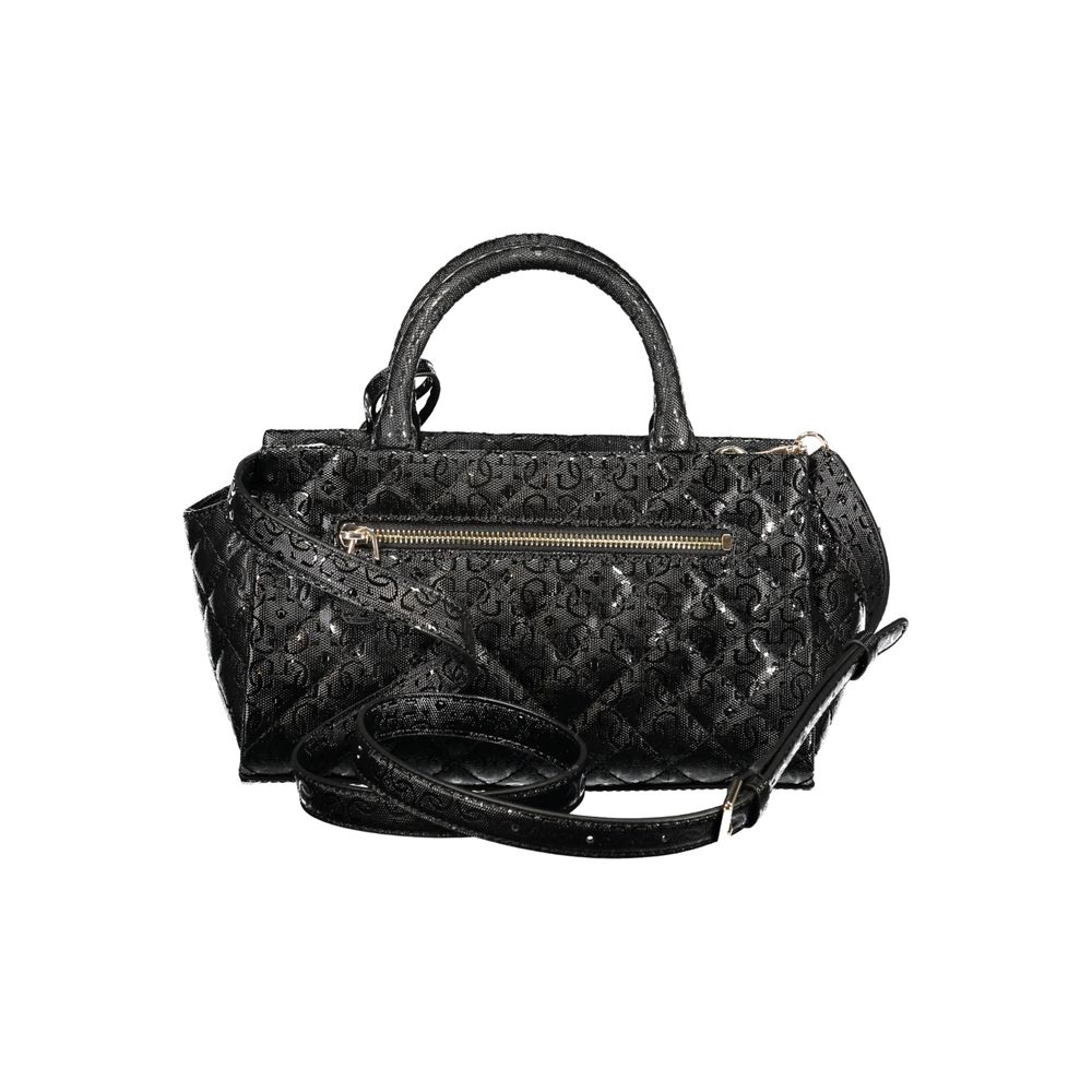 Guess Jeans Black Polyurethane Women Handbag | Regal Royce