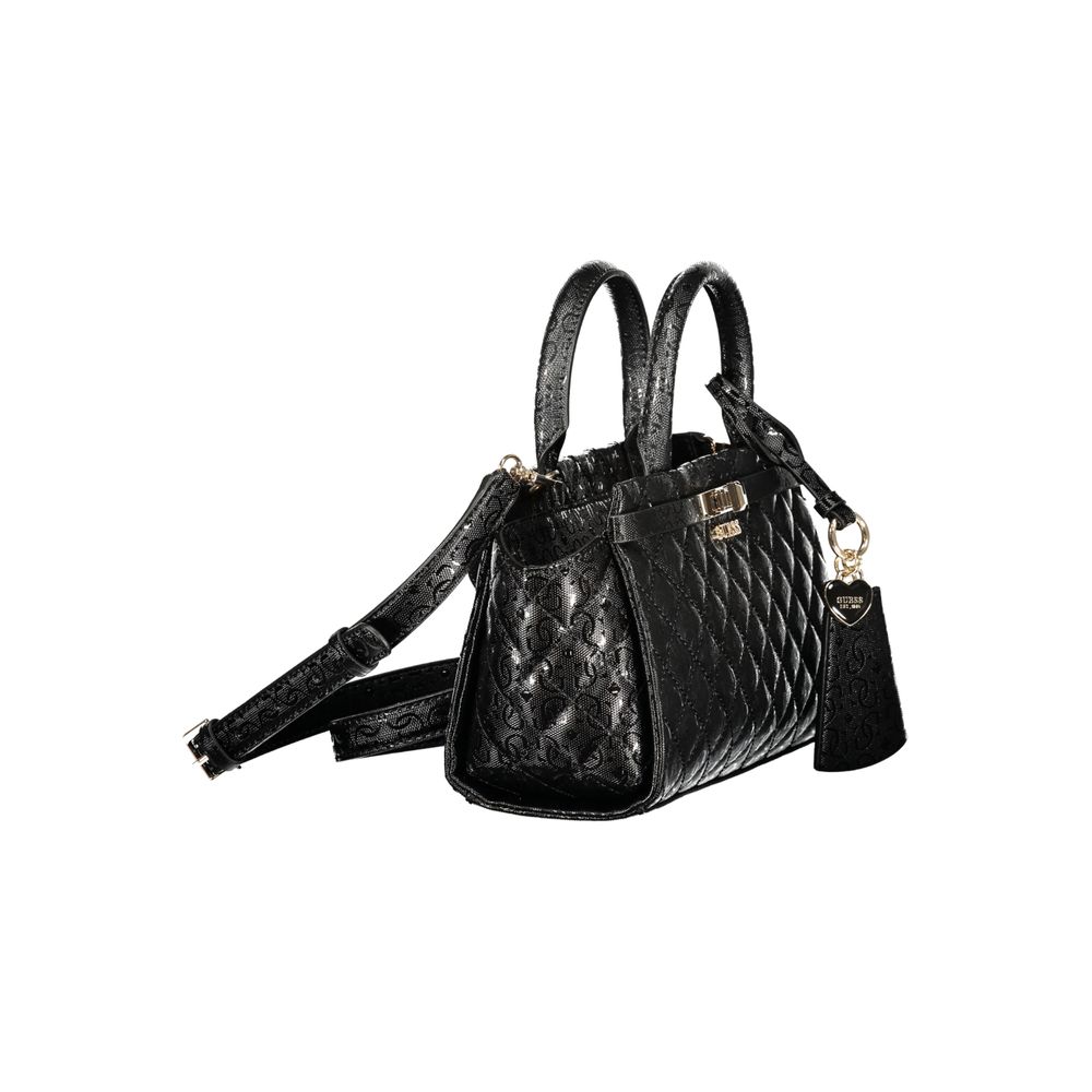 Guess Jeans Black Polyurethane Women Handbag | Regal Royce