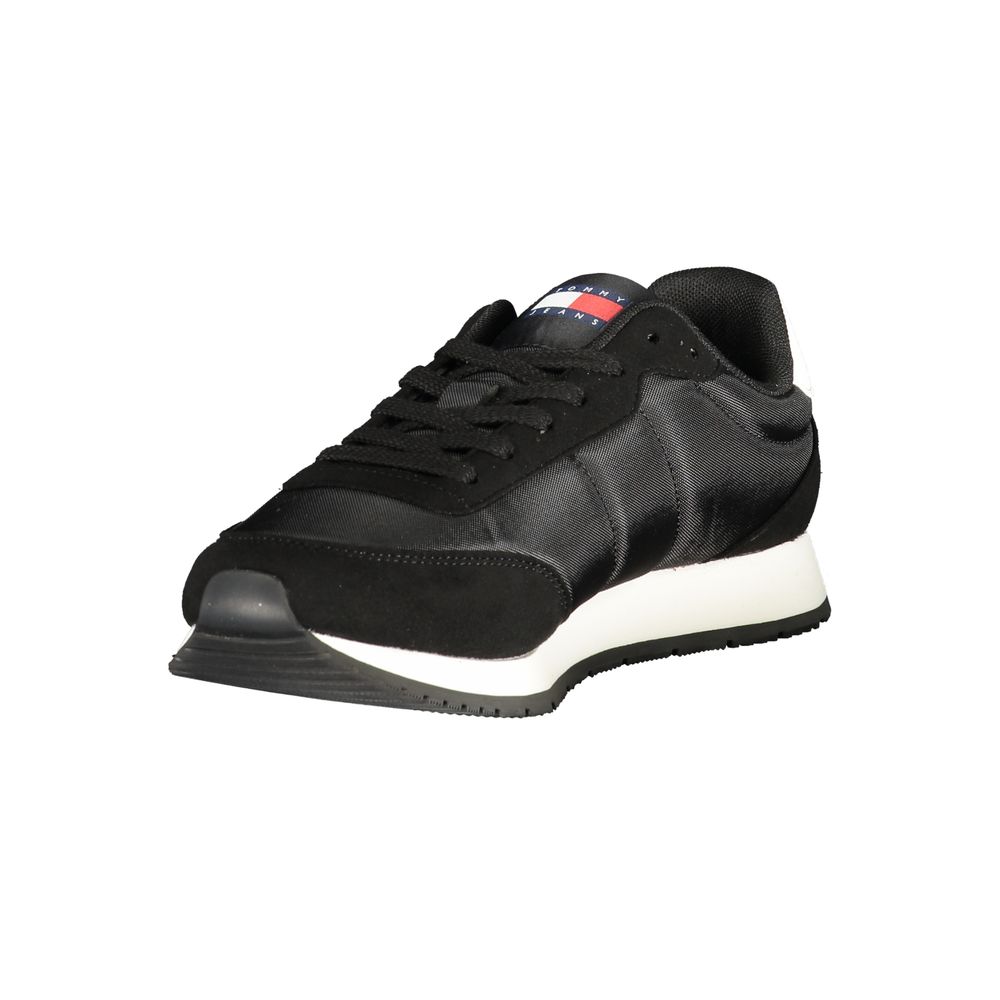Tommy Hilfiger Black Polyurethane Men Sneaker | Regal Royce