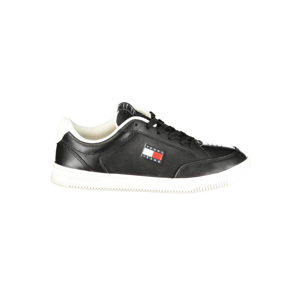 Tommy Hilfiger Black Polyurethane Men Sneaker | Regal Royce