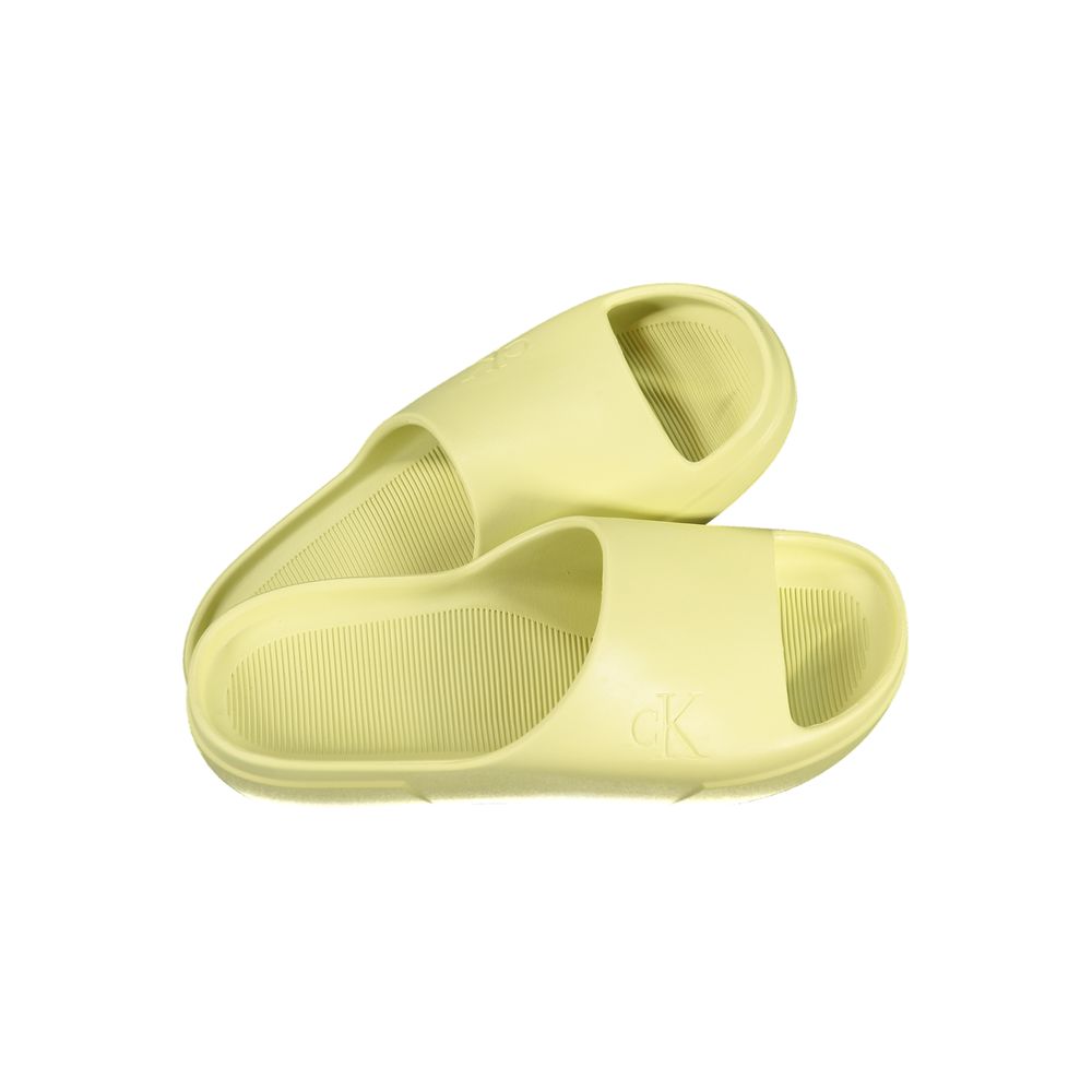 Calvin Klein Yellow Polyurethane Men Slipper | Regal Royce