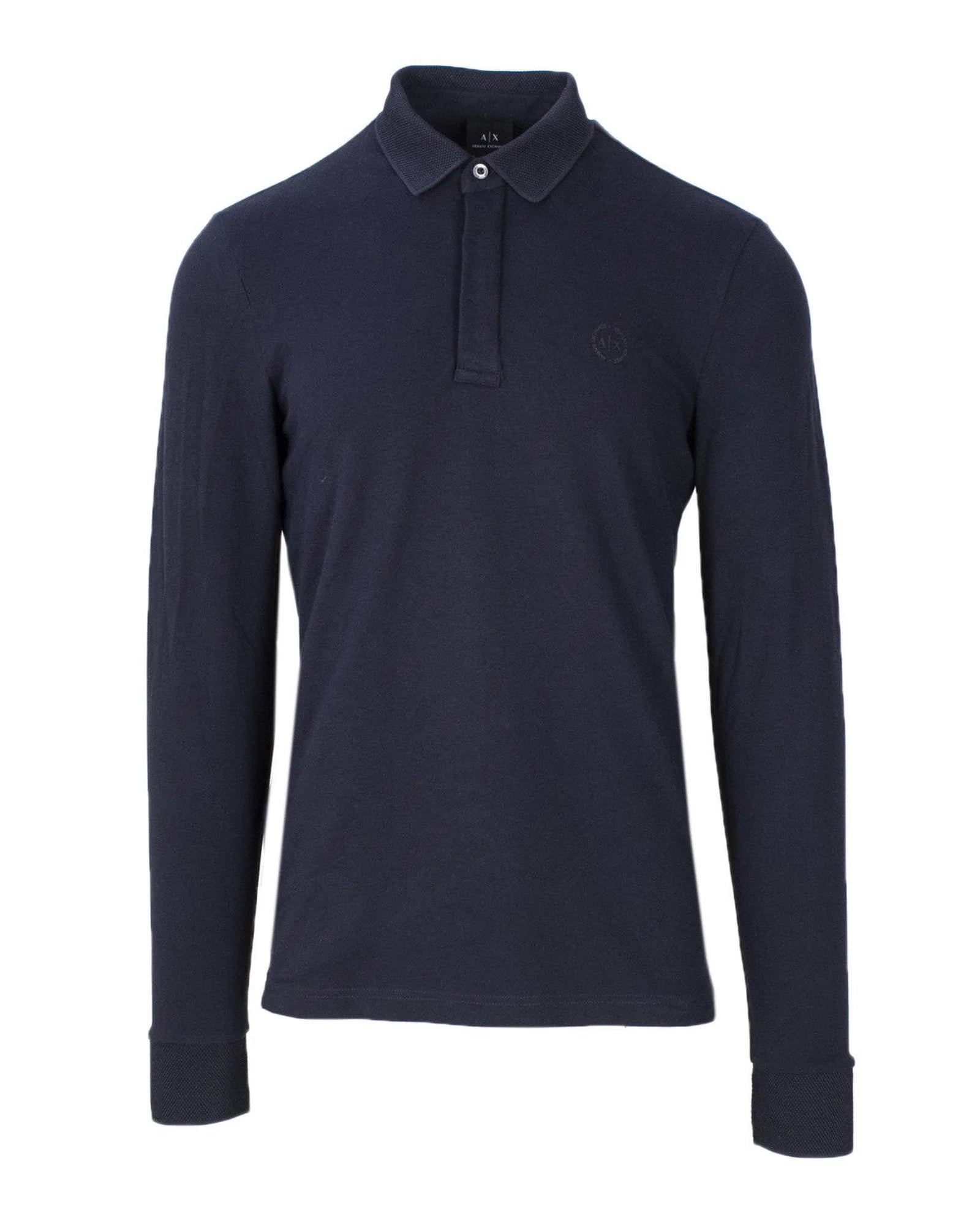 Armani Exchange Blue Cotton Polo Shirt | Regal Royce