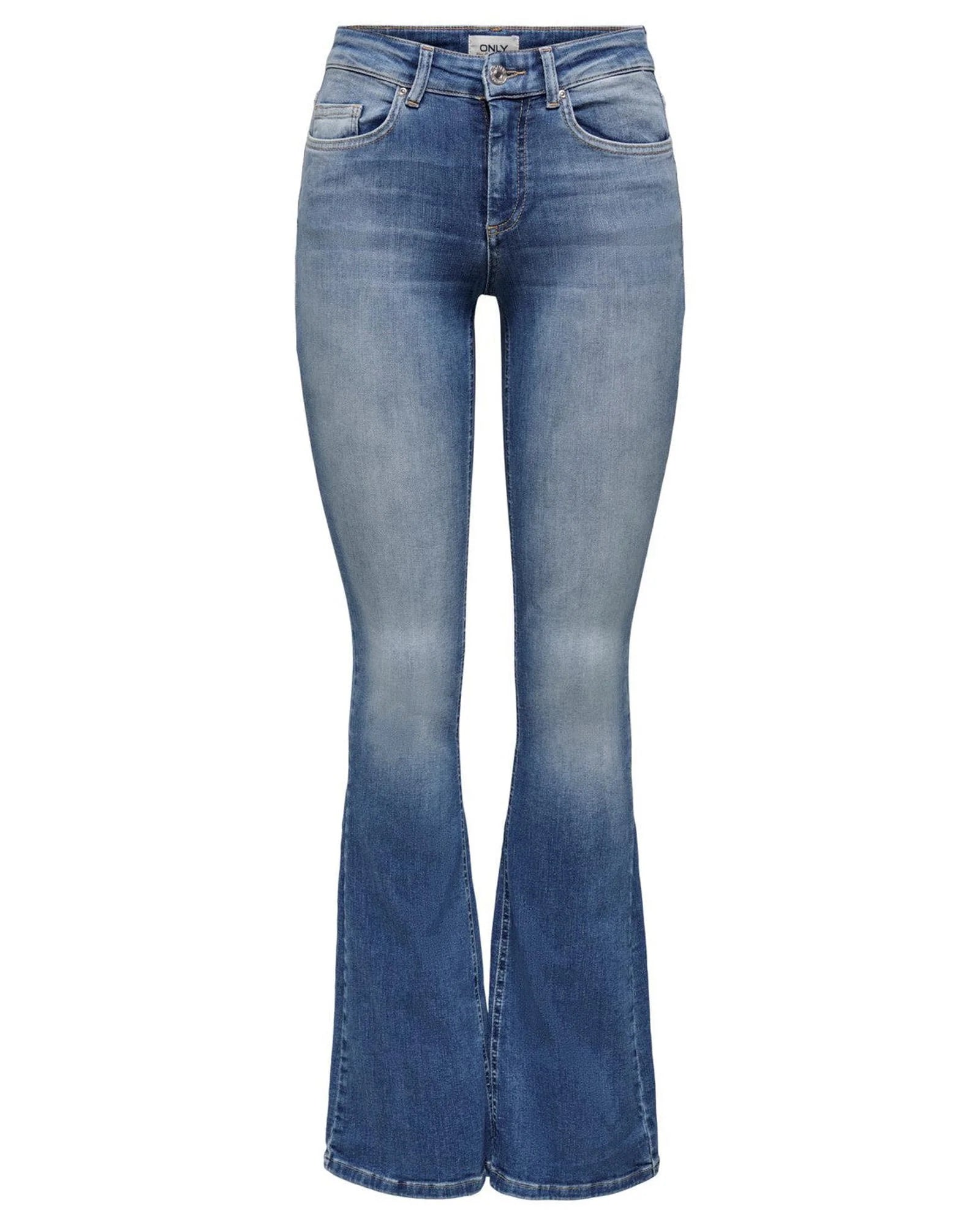 Only Blue Cotton Flared Jeans | Regal Royce