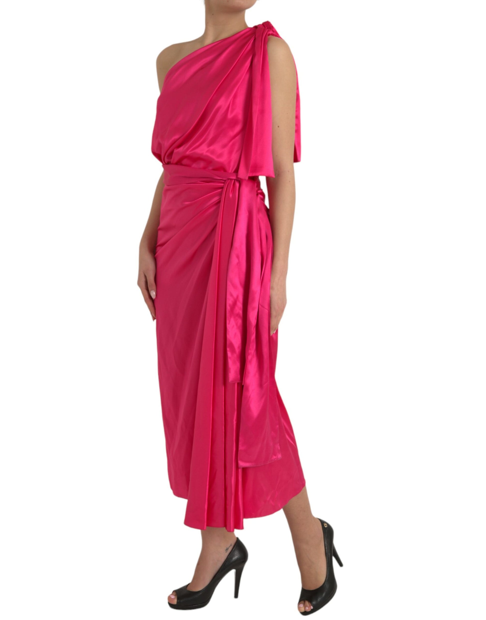 Dolce & Gabbana Fuchsia Silk Casual Dress | Regal Royce