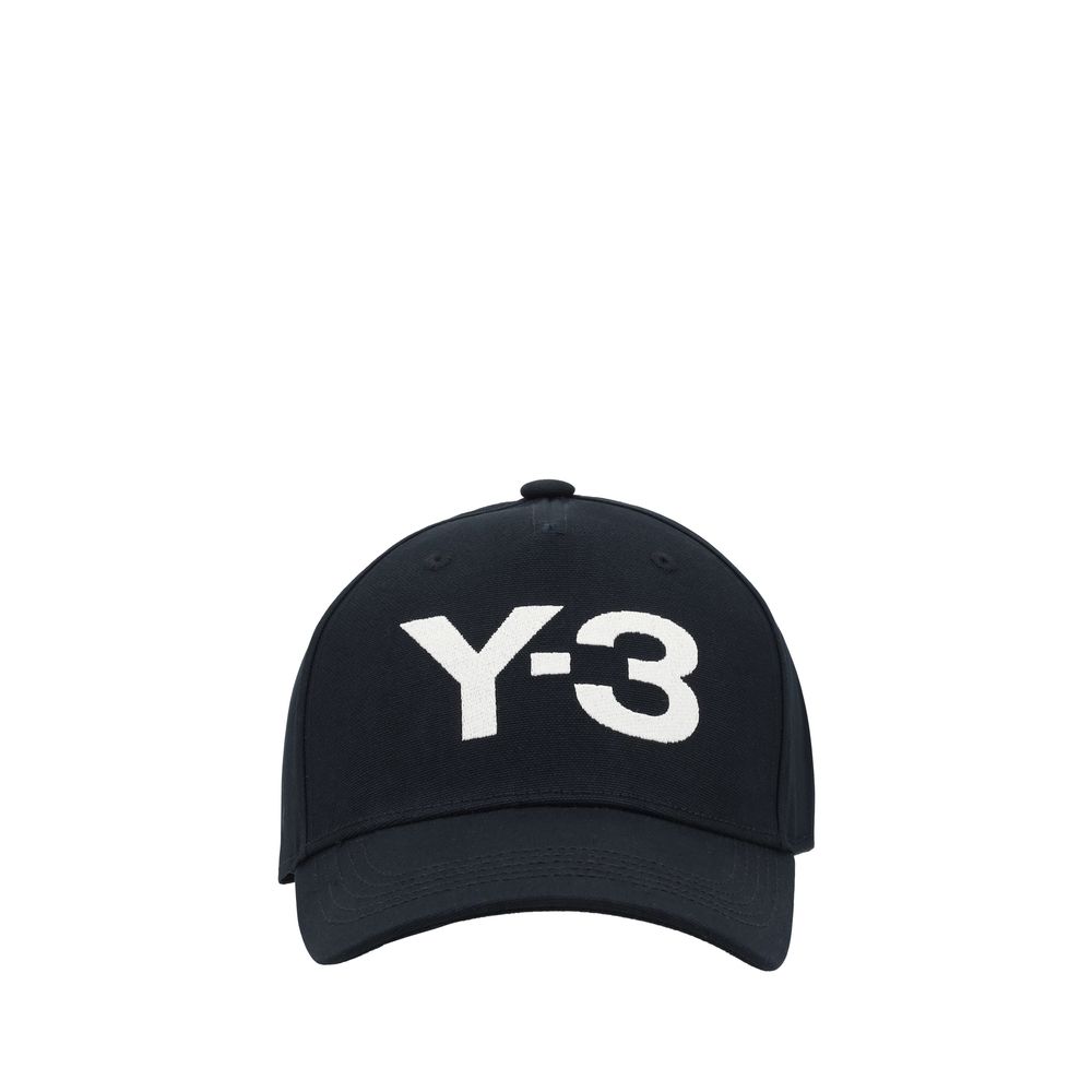 Y-3 Black Cotton Cap (Baseball Hat) | Regal Royce