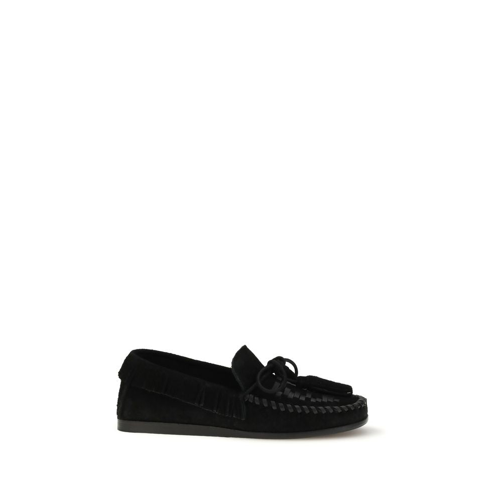 Isabel Marant Black Calf Leather Bos Taurus Slip-On Loafers | Regal Royce