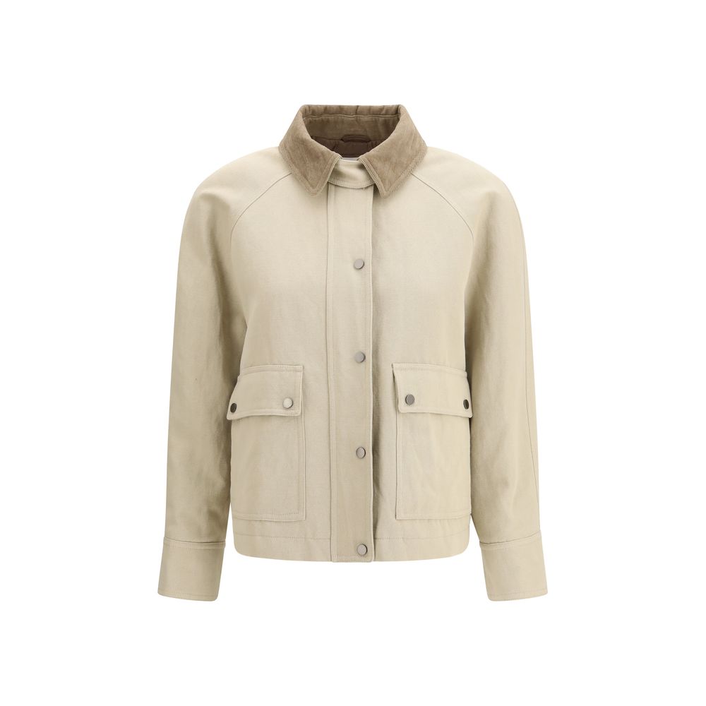 Brunello Cucinelli Beige Cotton Coat | Regal Royce