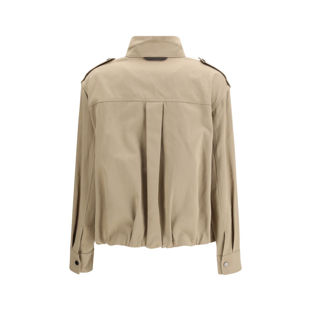 Brunello Cucinelli Beige Cotton Coat | Regal Royce