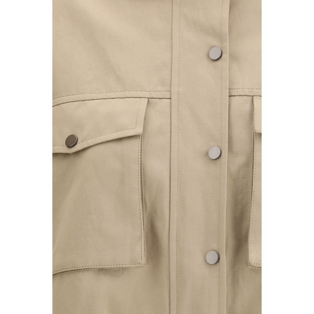 Brunello Cucinelli Beige Cotton Coat | Regal Royce