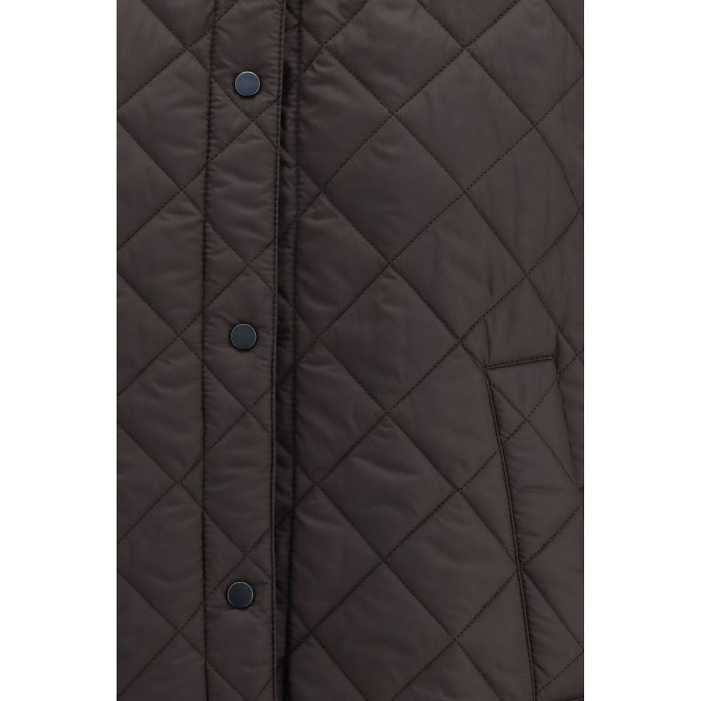 Brunello Cucinelli Brown Nylon Sleveless Jacket | Regal Royce