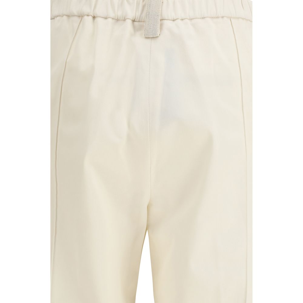 Fabiana Filippi Cream Cotton Casual Pants | Regal Royce