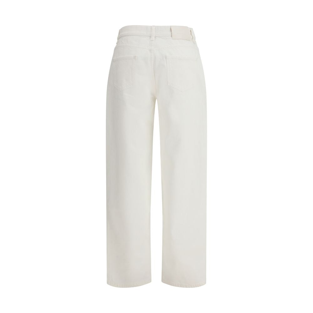 Loulou De Saison Cream Cotton Straight-Leg Jeans | Regal Royce