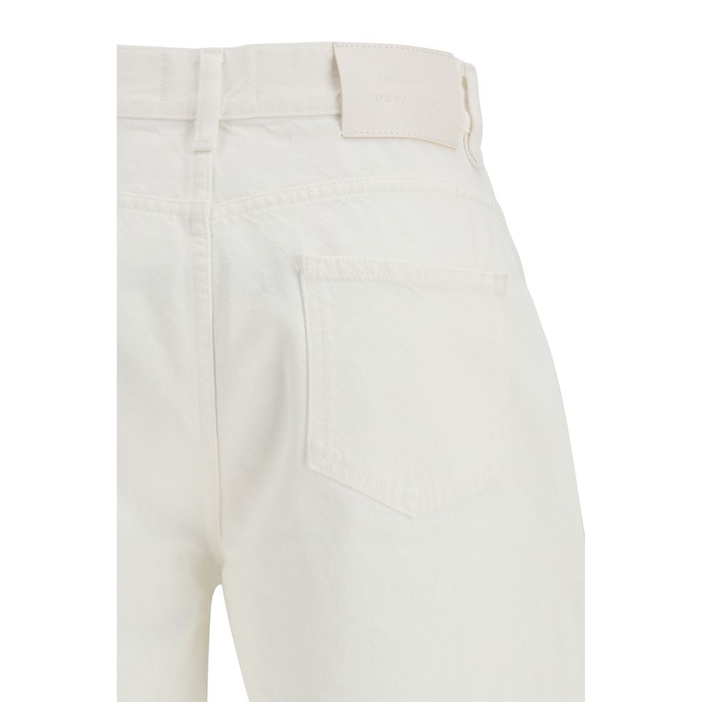 Loulou De Saison Cream Cotton Straight-Leg Jeans | Regal Royce