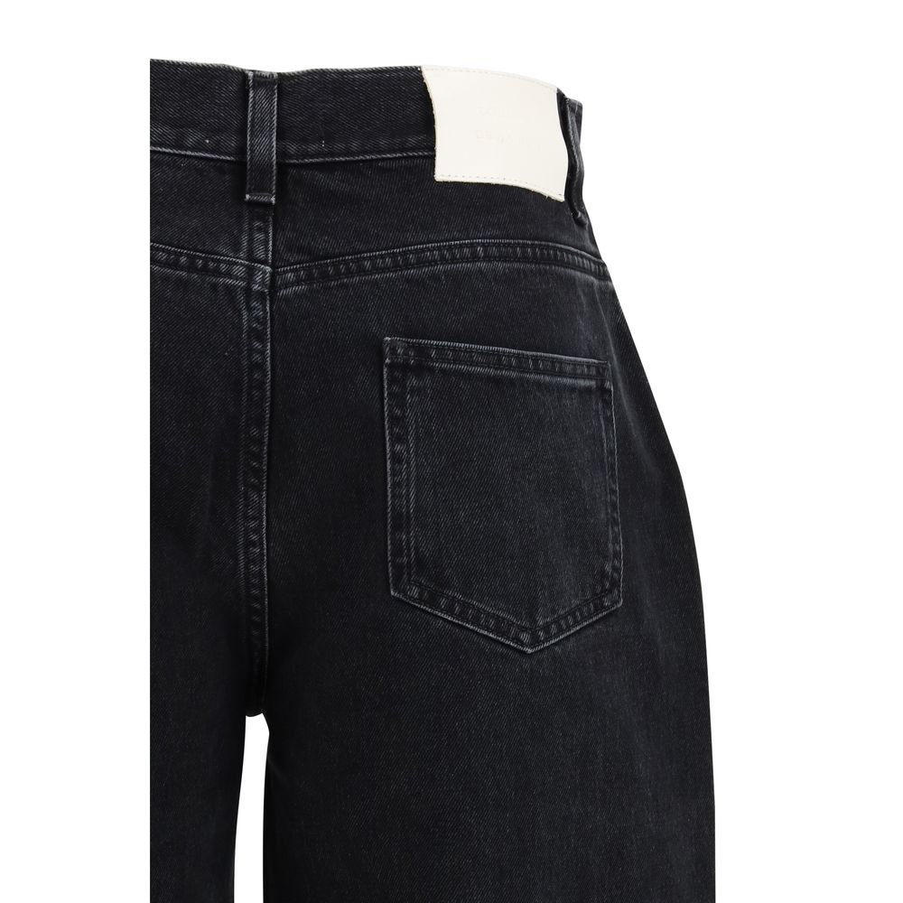 Loulou De Saison Gray Cotton Relaxed Fit Jeans | Regal Royce