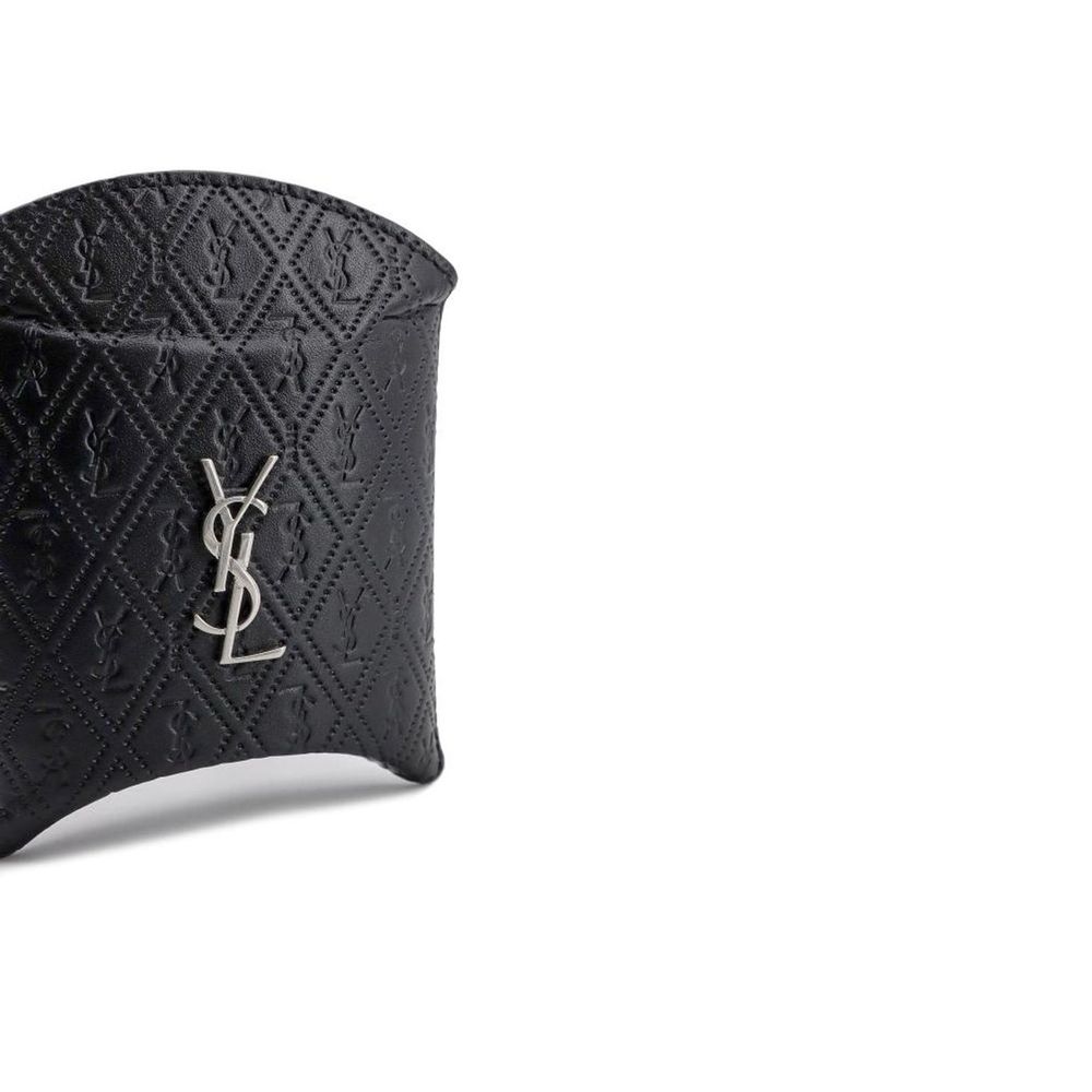 Saint Laurent Black Calfskin Airpod Holder | Regal Royce