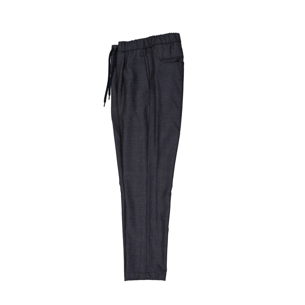Herno Gray Virgin Wool Casual Pants | Regal Royce