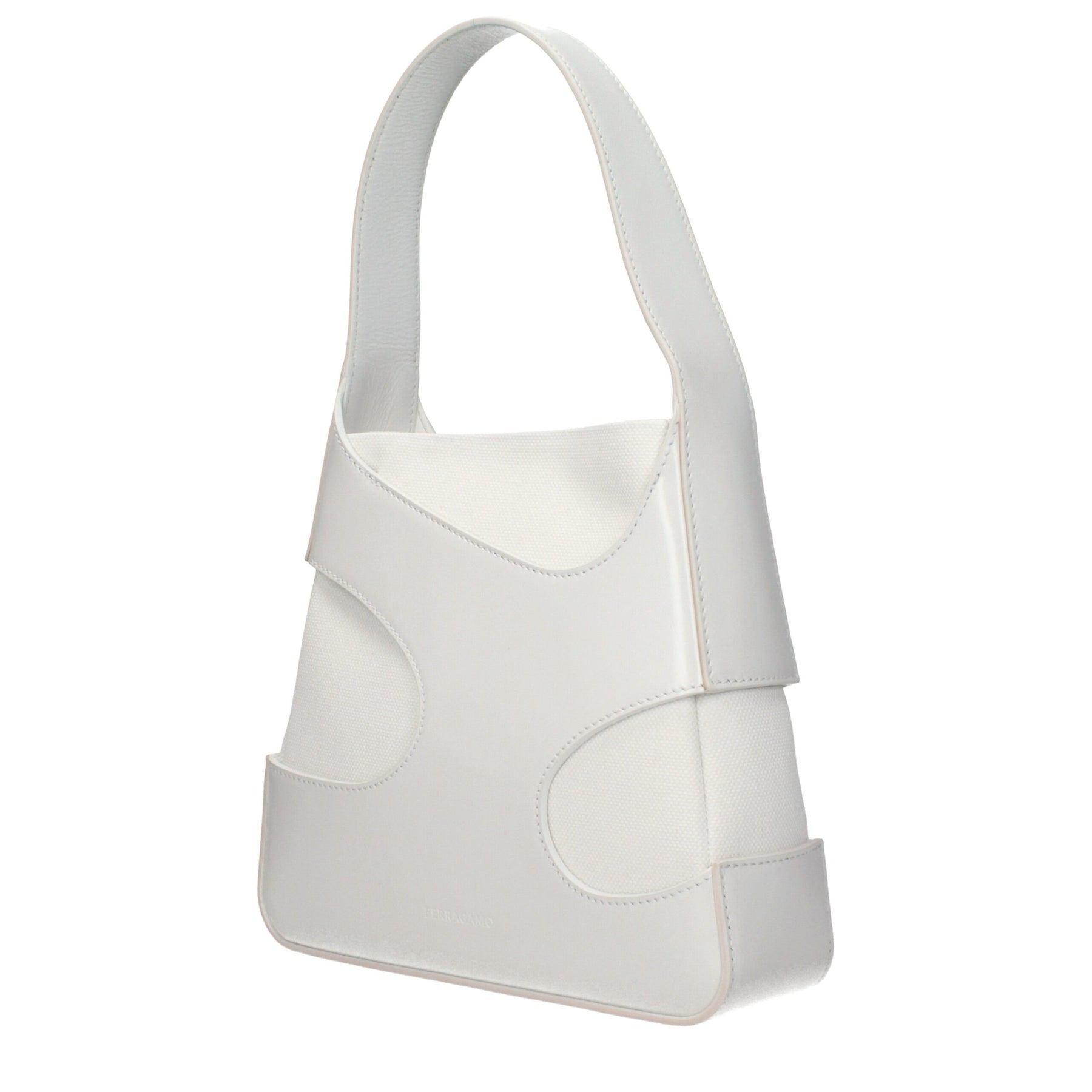 Salvatore Ferragamo White Fabric Handbag | Regal Royce