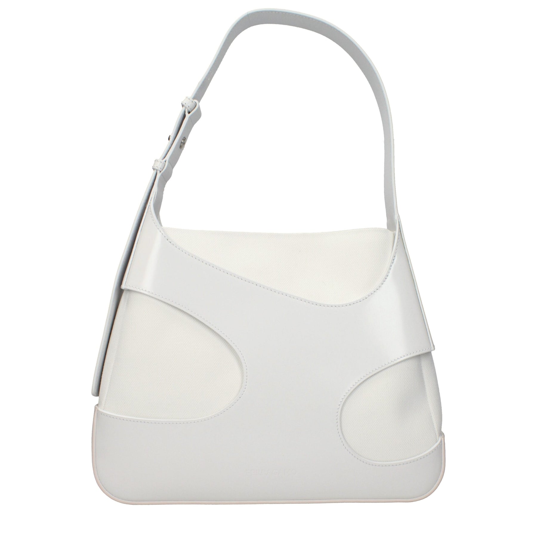 Salvatore Ferragamo White Leather Shoulder Bag | Regal Royce