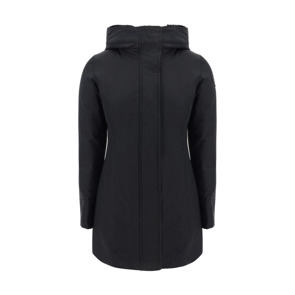 Woolrich Black Nylon Parka | Regal Royce