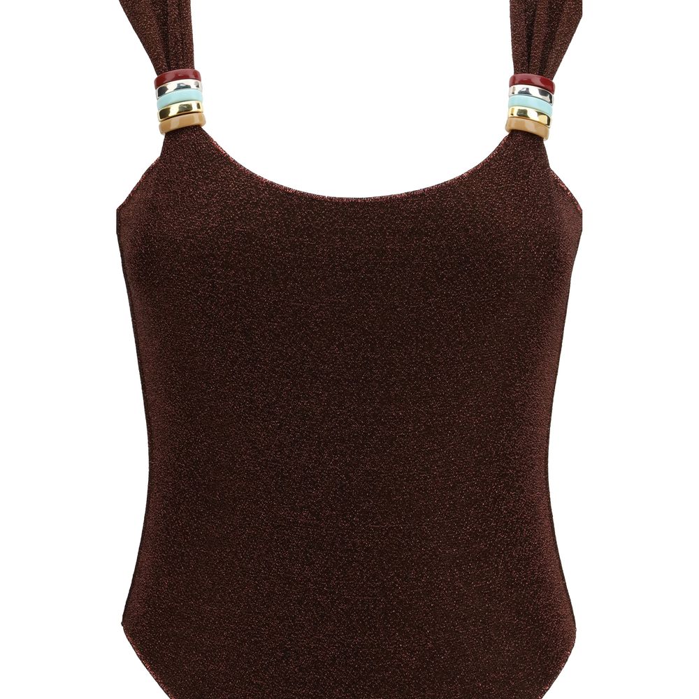 Oséree Brown Polyamide One-Piece Swimsuit | Regal Royce