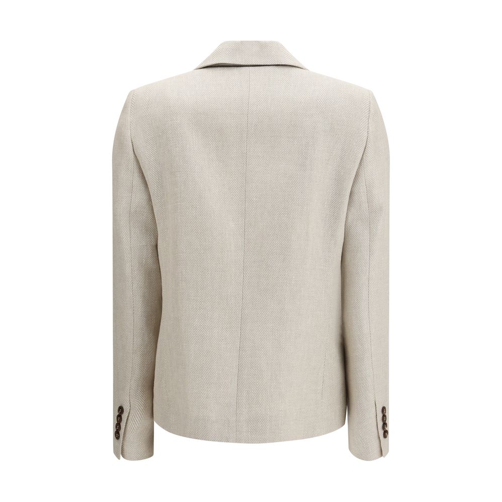Brunello Cucinelli Beige Linen Blazer | Regal Royce