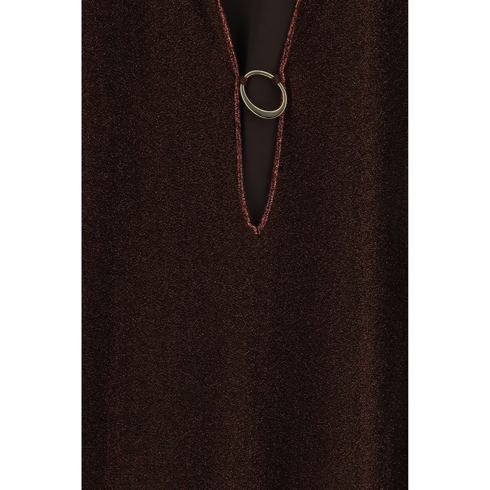 Oséree Brown Polyamide Casual Dress | Regal Royce