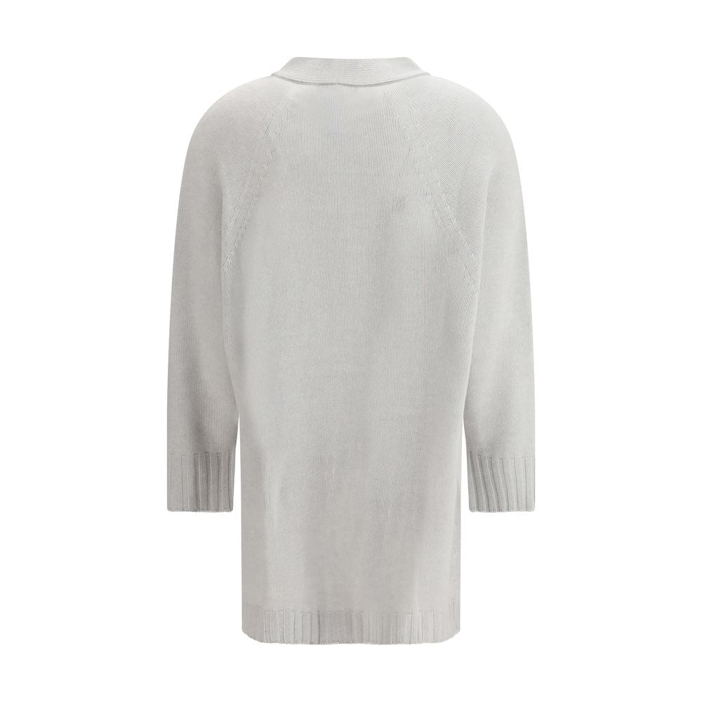 Fabiana Filippi Gray Fleece Wool Cardigan | Regal Royce