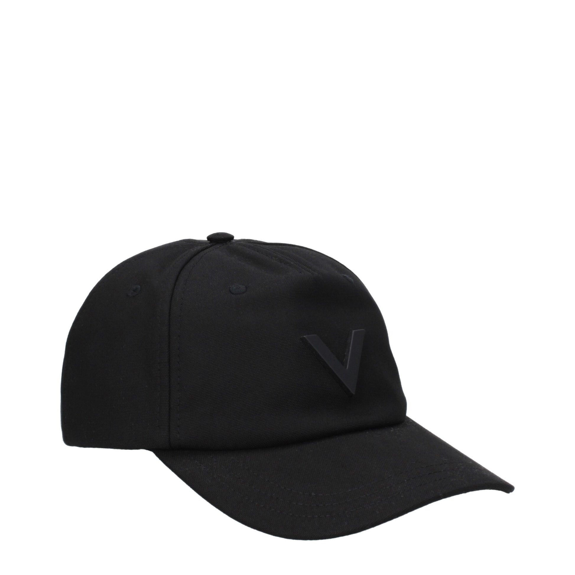 Valentino Garavani Black Cotton Cap (Baseball Hat) | Regal Royce