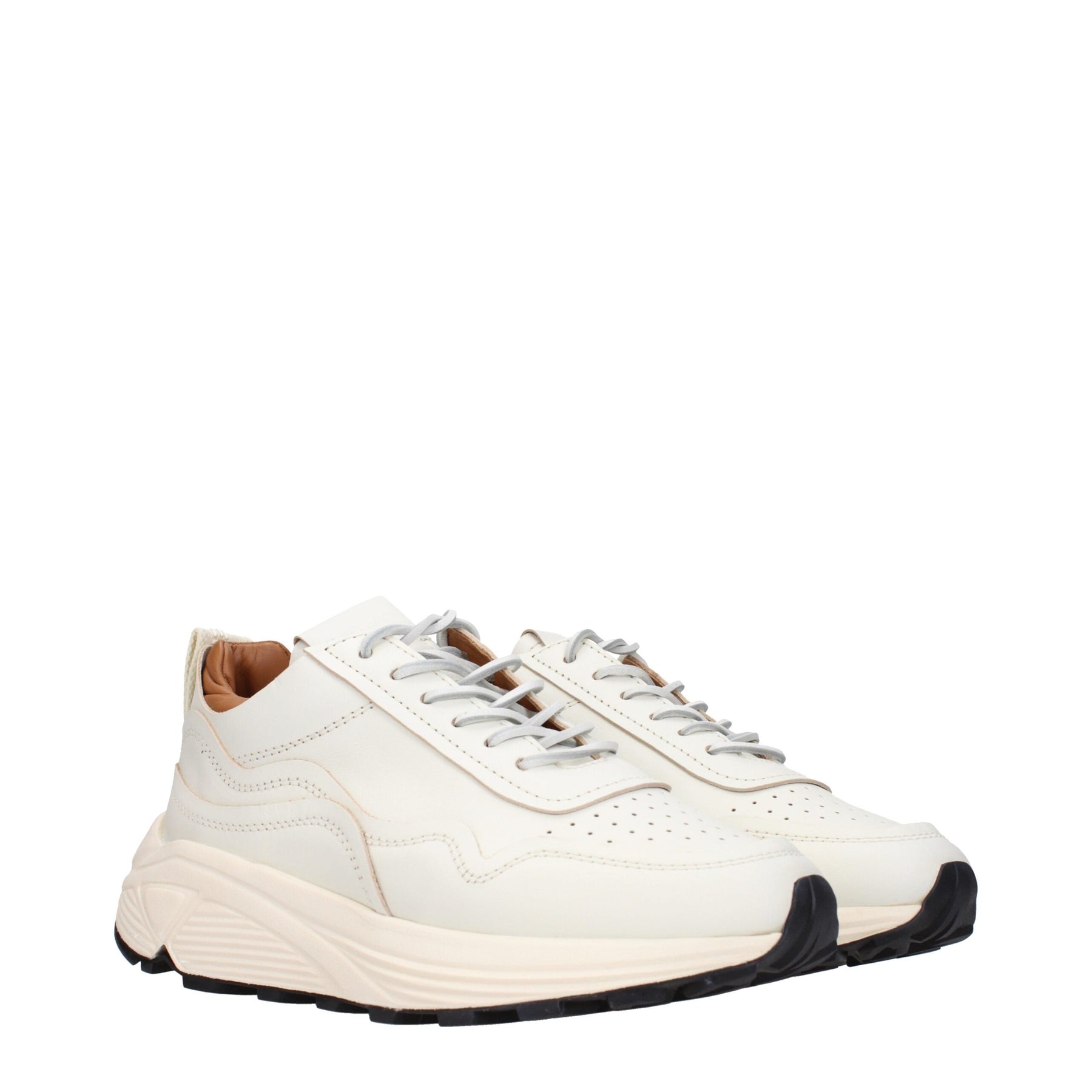 Buttero White Leather Low Top Sneakers | Regal Royce