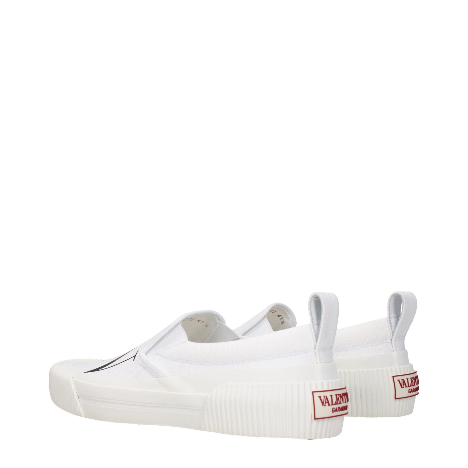Valentino Garavani White Fabric Slip-On Loafers | Regal Royce