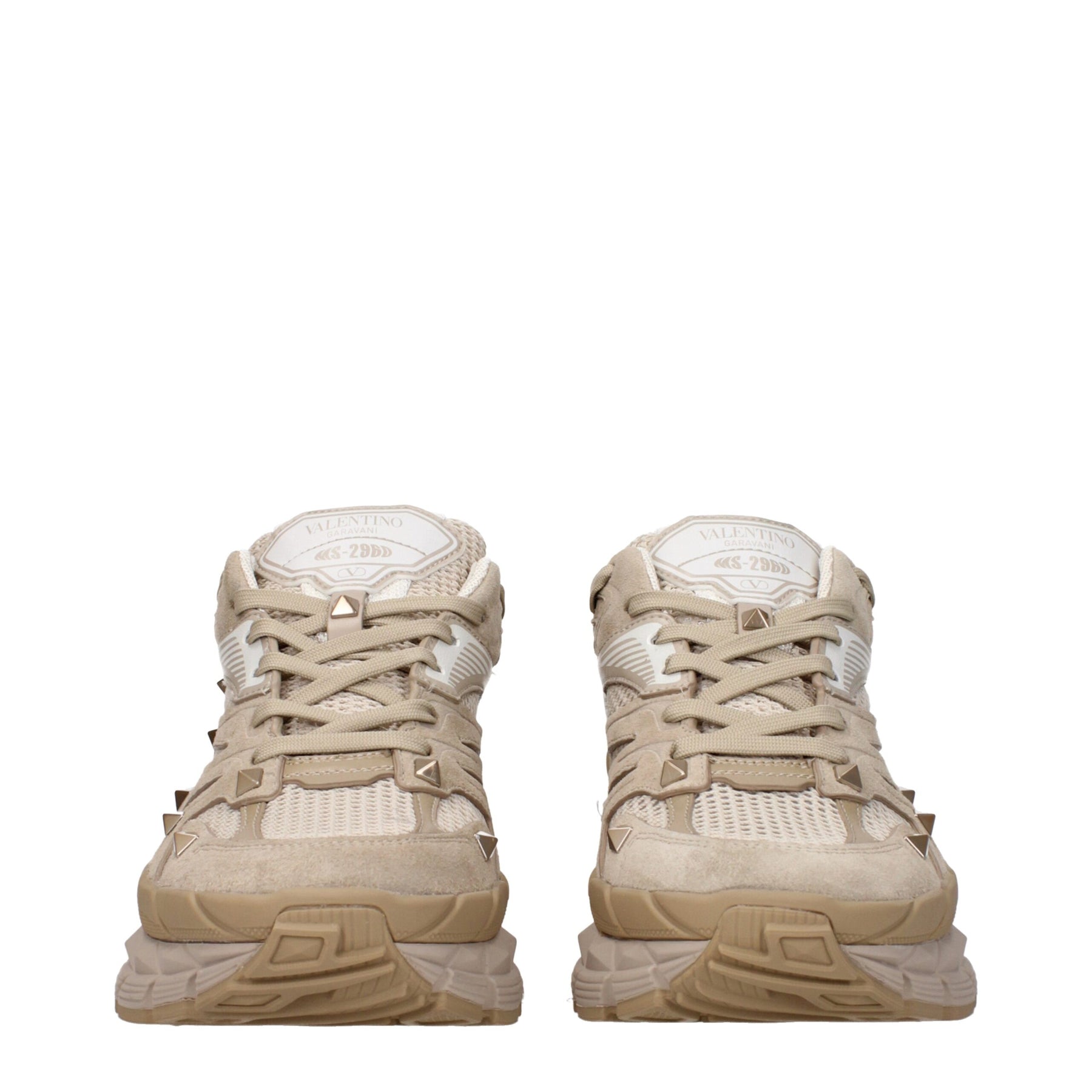 Valentino Garavani Beige Fabric Low Top Sneakers | Regal Royce