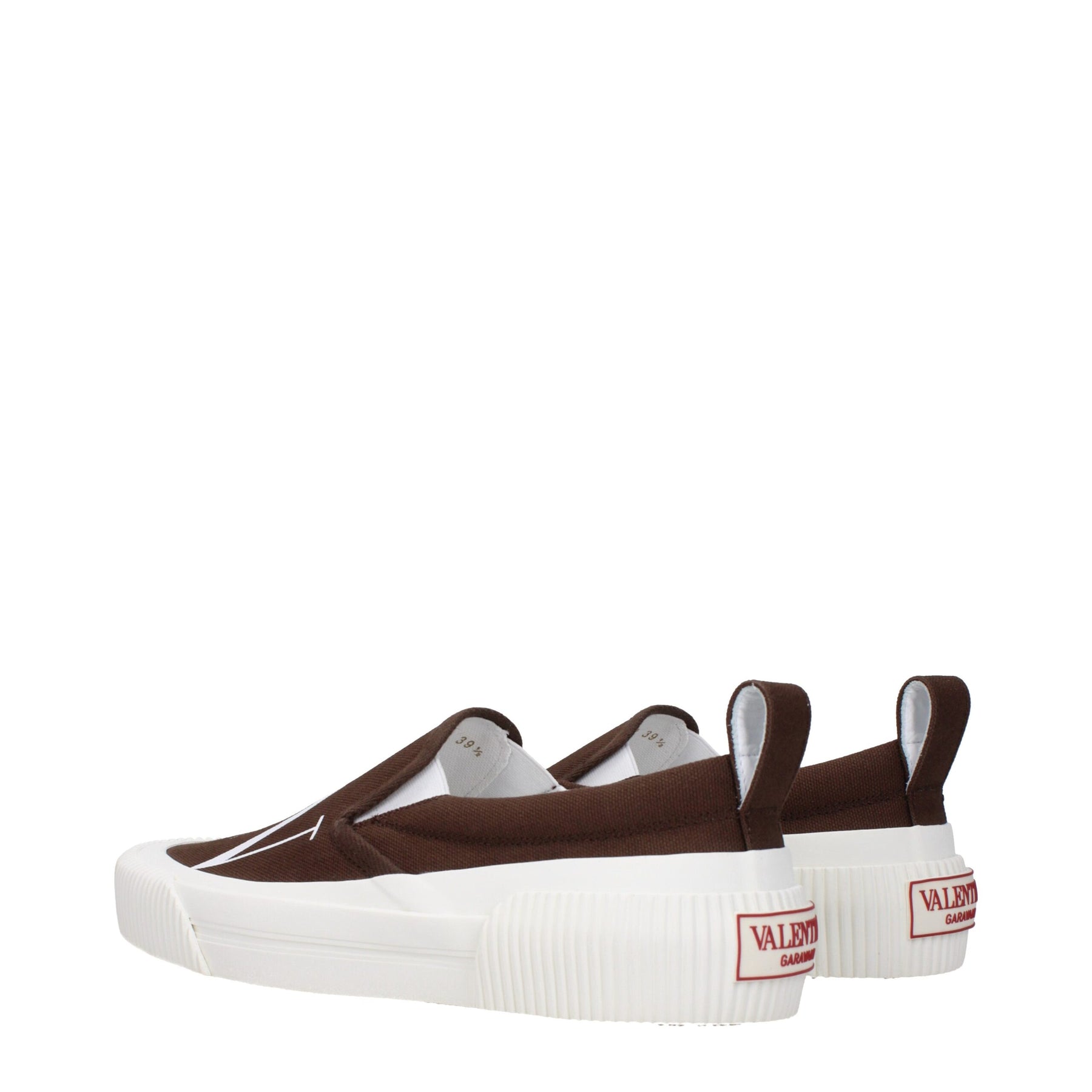 Valentino Garavani Brown Fabric Slip-On Loafers | Regal Royce