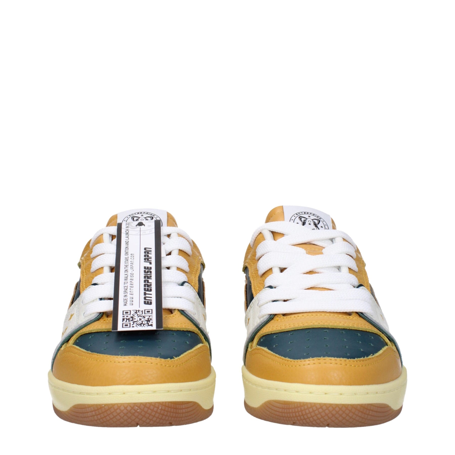 Enterprise Japan Green Leather Low Top Sneakers | Regal Royce