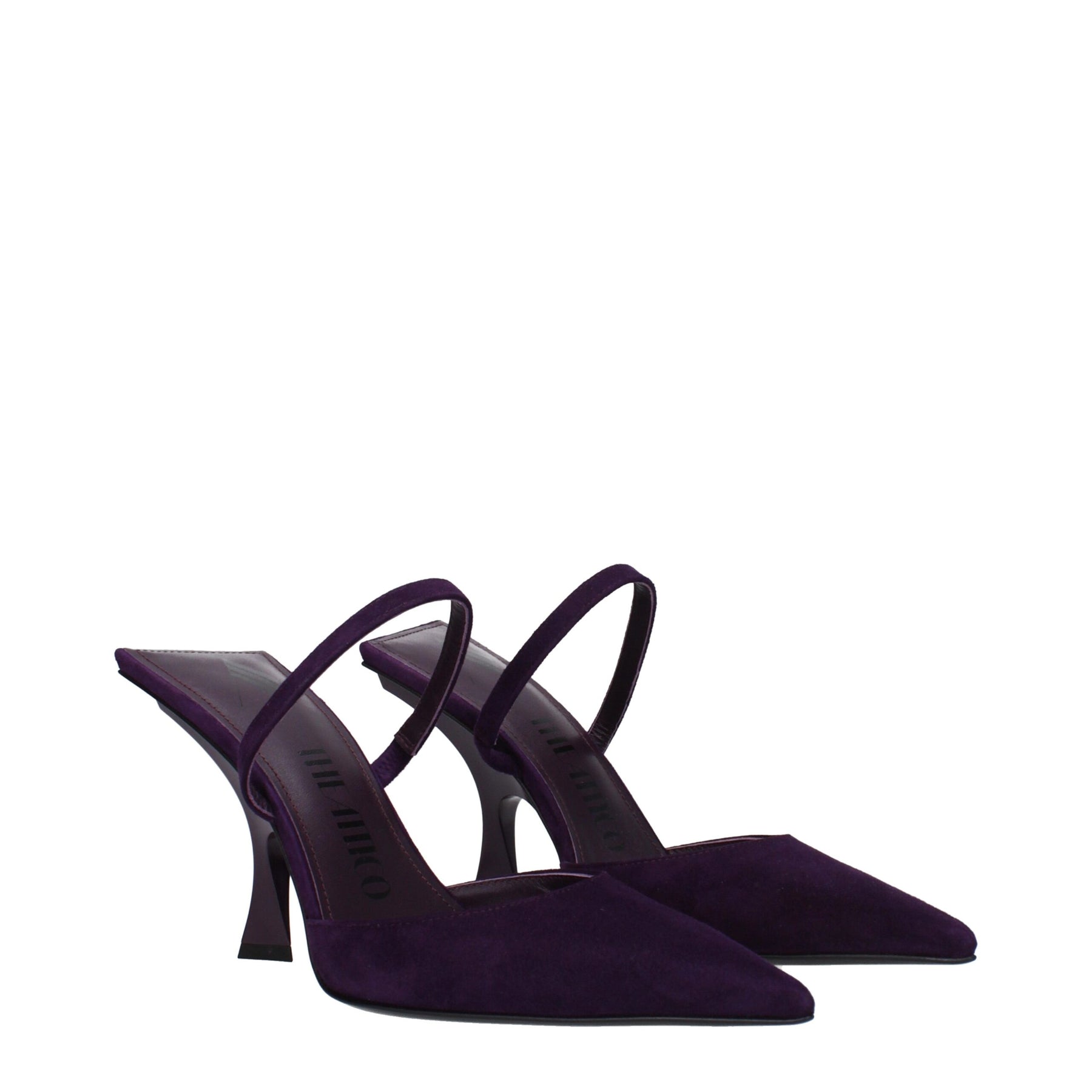 The Attico Purple Leather Stiletto Heel Sandals | Regal Royce