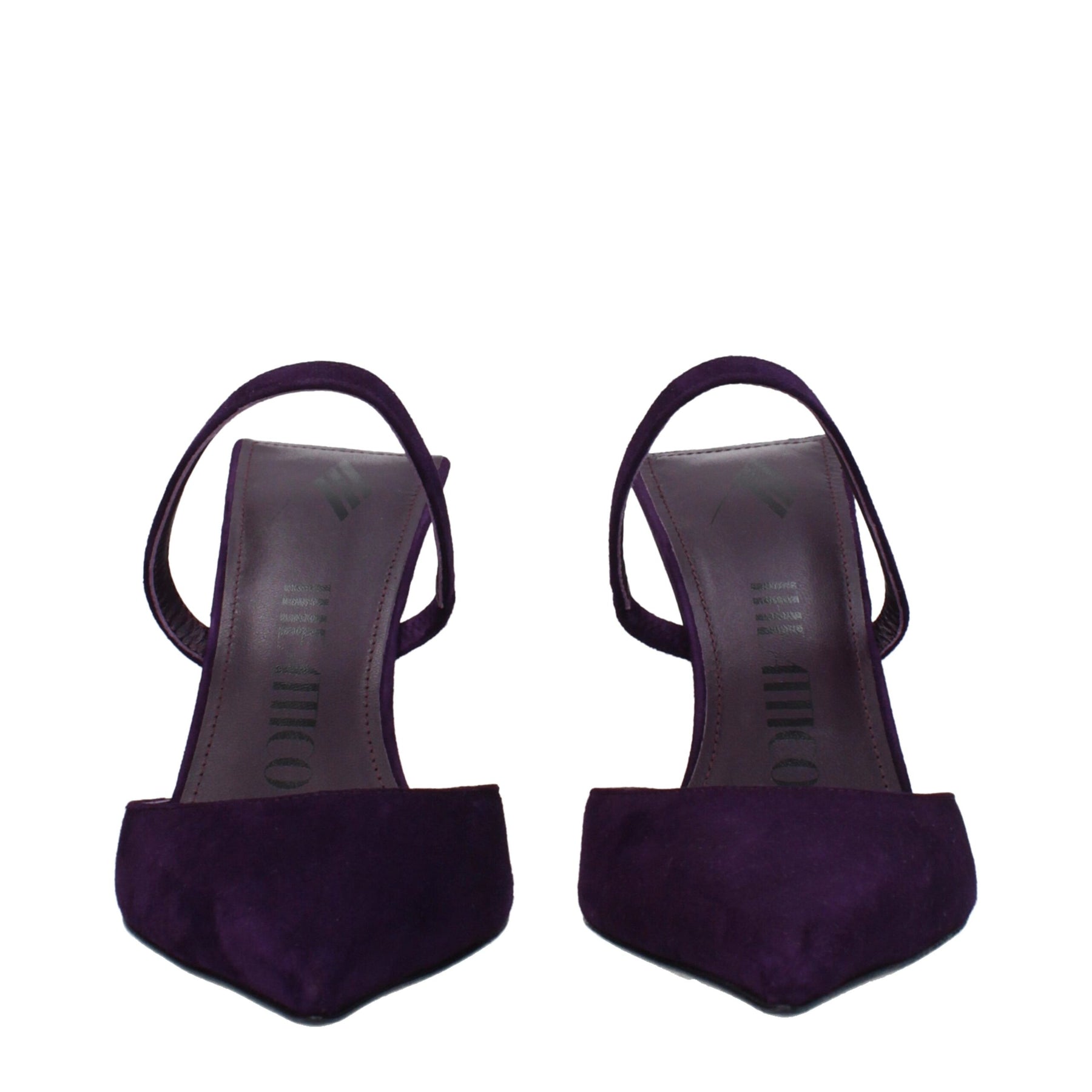 The Attico Purple Leather Stiletto Heel Sandals | Regal Royce