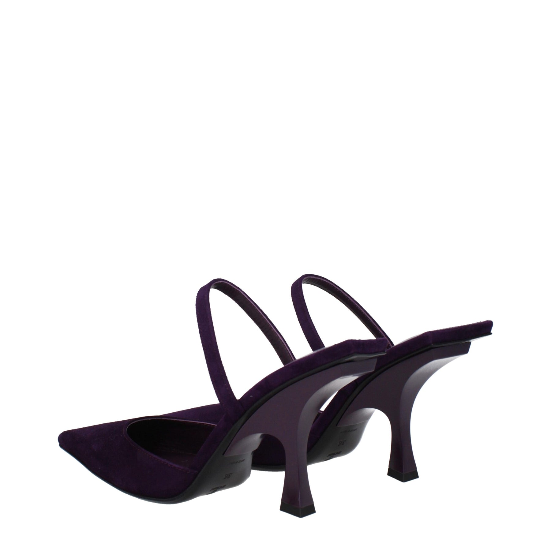 The Attico Purple Leather Stiletto Heel Sandals | Regal Royce