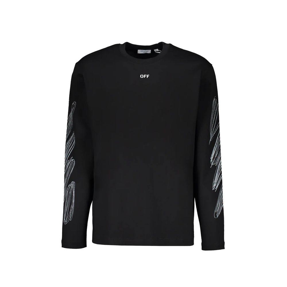 Off-White Black Cotton T-Shirt | Regal Royce