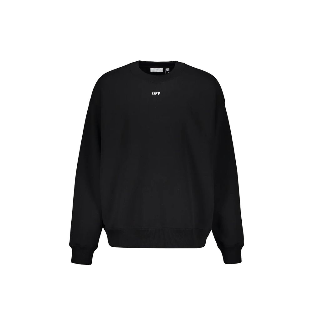 Off-White Black Cotton Sweatshirt | Regal Royce