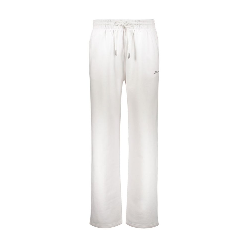 Off-White White Cotton Casual Pants | Regal Royce