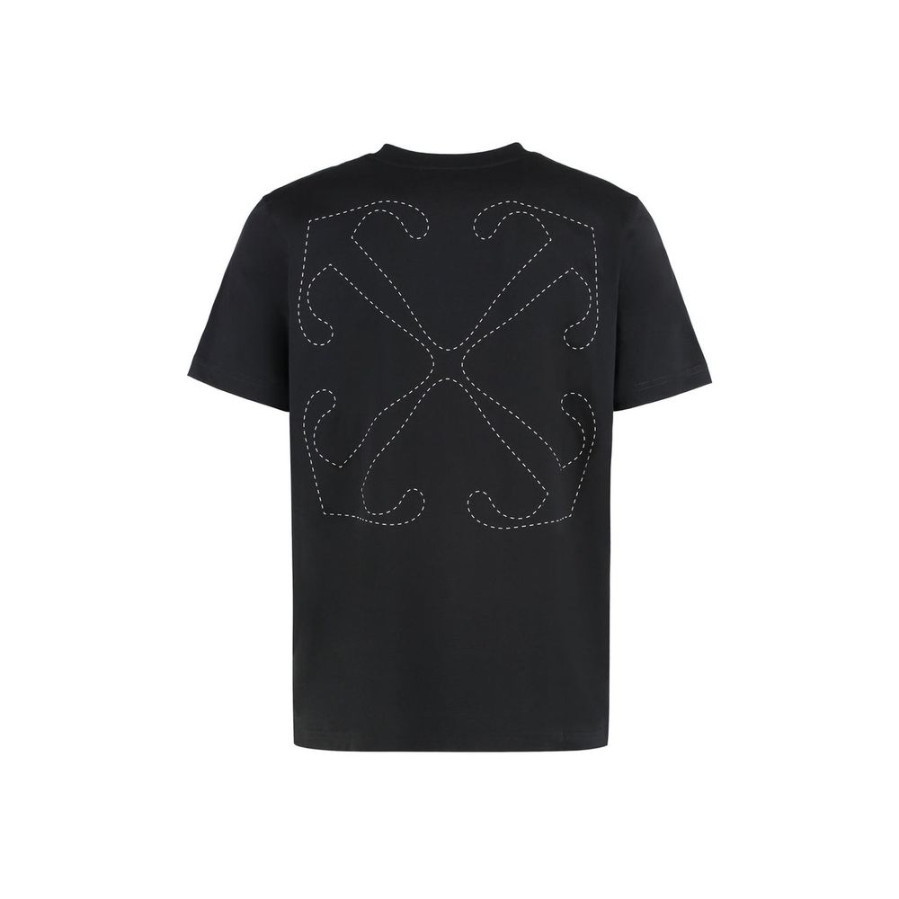 Off-White Black Cotton T-Shirt | Regal Royce