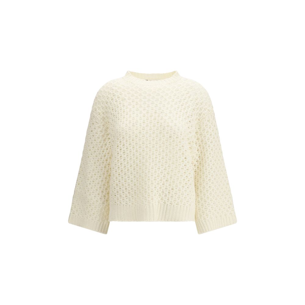 Fabiana Filippi Cream Fleece Wool Sweatshirt | Regal Royce